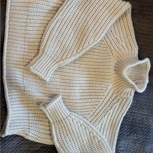 H&M Cream Turtleneck Sweater